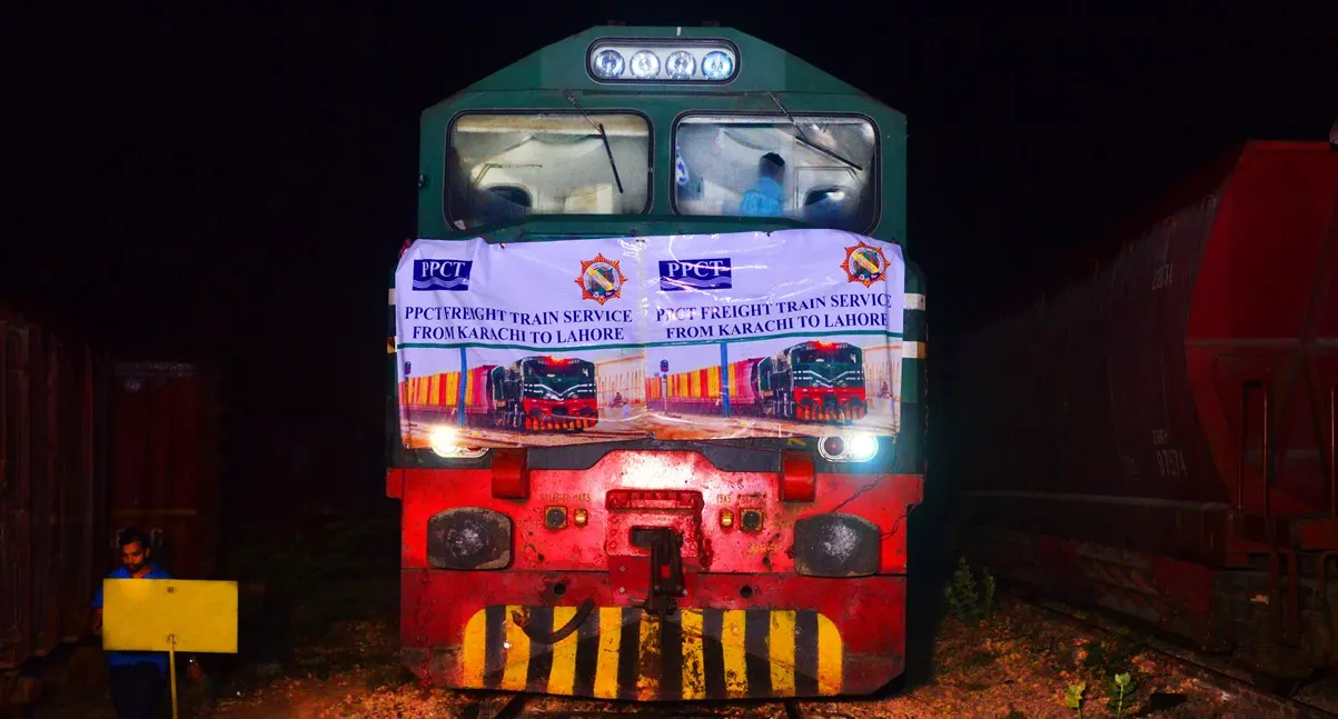 First Freight Train Departure From Marshaling Yard - Karachi