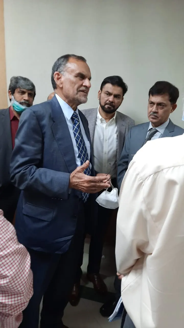 Director's PPCT Capt. Syed Aziz ul Haque with Minister of Railway Azam Khan Swati