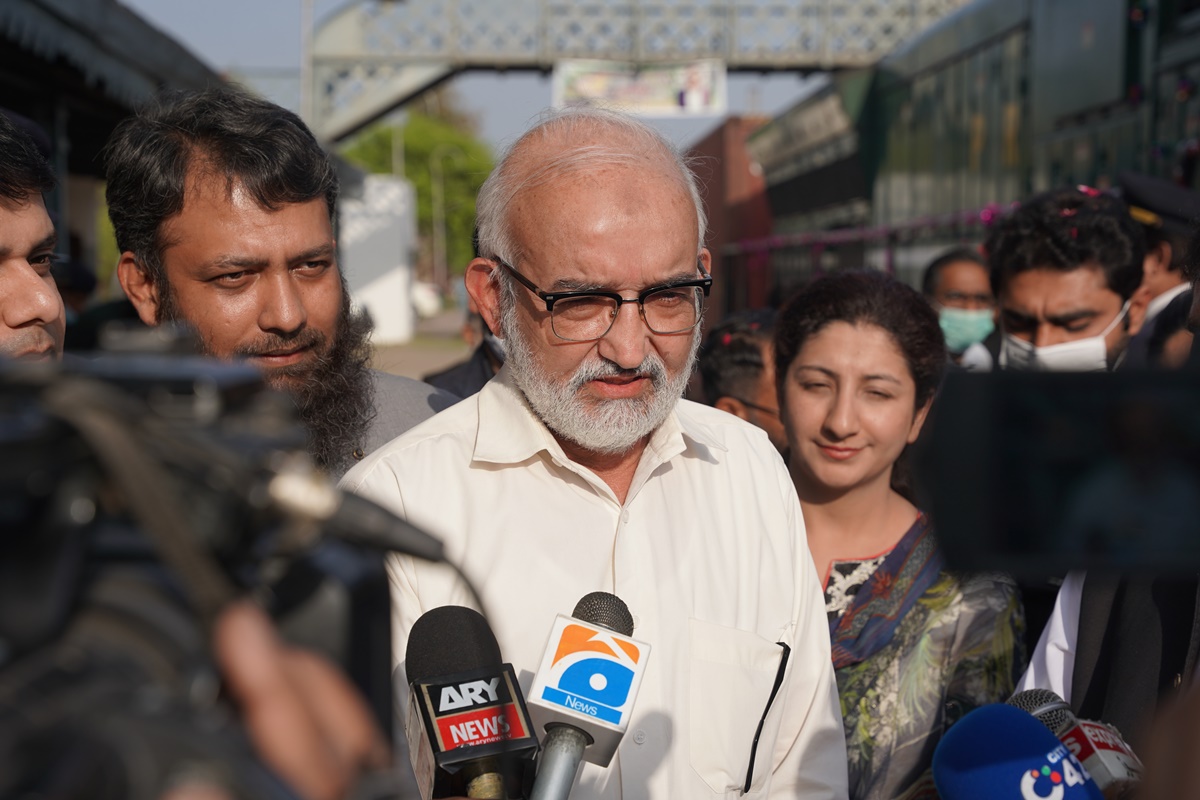 PPCT's Railway Consultant Mr. Maqsood un Nabi & AGM Ahmer Jabbar discussion with Media