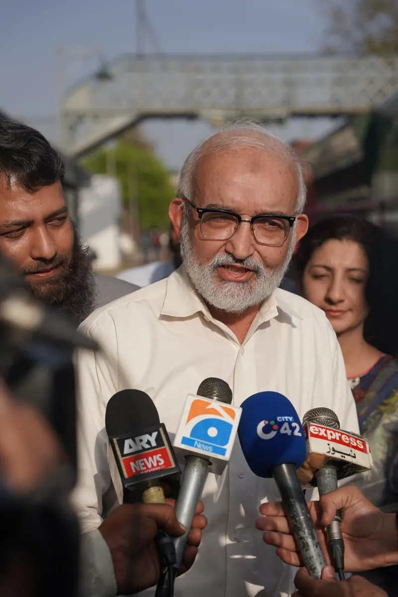 PPCT's Railway Consultant Mr. Maqsood un Nabi & AGM Ahmer Jabbar answering to Media