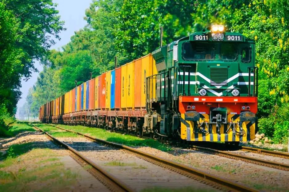 Freight train container transport